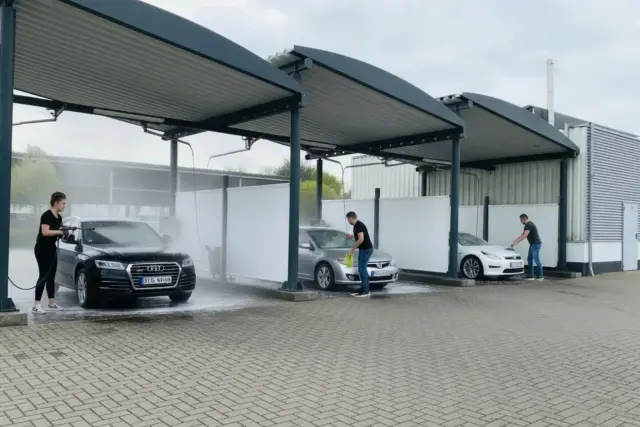 Bodenablauf und Ölabscheider für einen Waschplatz