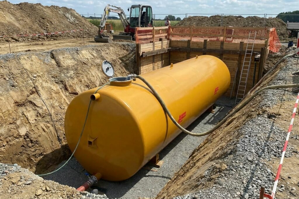Unterirdischer Wassertank aus Stahl