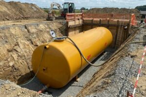 Unterirdischer Wassertank aus Stahl