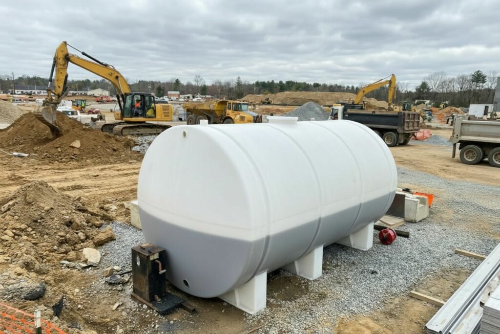 Dieseltank auf Baustelle