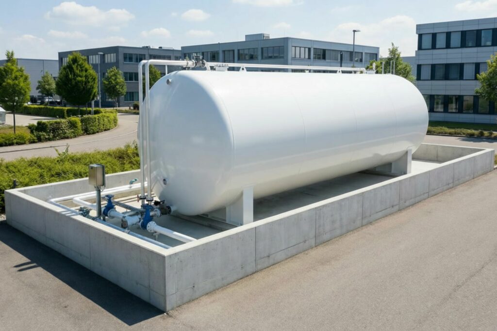 Heizöltank auf Firmengelände
